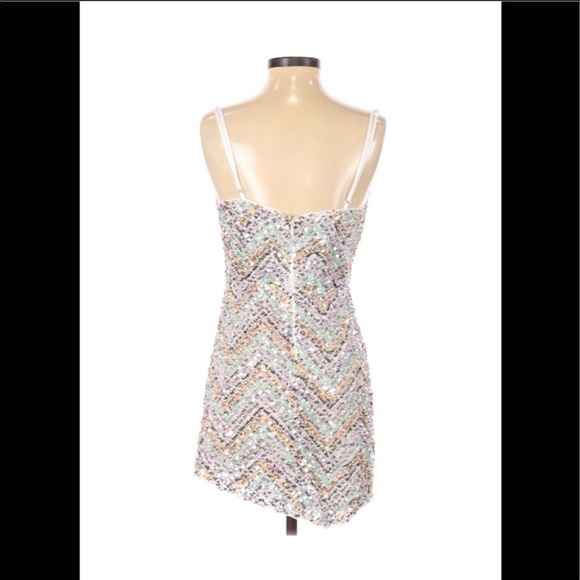 NWT NBD Racquel Mini Dress - Pastel Rainbow Sm/2-4 - Picture 8 of 10